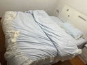 姼嬉媛床上用品四件套公主風水洗棉韓版蕾絲花邊被套床單被罩少女三件套 甜心蝴蝶結(jié)粉-親膚柔軟 四季通用 1.8m 床單款 四件套（被套200*230cm） 曬單實拍圖