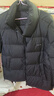 鴨鴨（YAYA）2024年冬季新款羽絨服男士立領(lǐng)顯瘦潮流舒適鴨絨保暖情侶款外套HY 青光黑色 L /175 曬單實(shí)拍圖