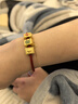 周六福（ZLF）七夕禮物  黃金轉(zhuǎn)運珠男女款5D硬金烤漆國潮麻將手繩 定價 發(fā)-1.12g 曬單實拍圖