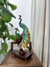 縱歡全銅孔雀擺件結(jié)婚禮物新中式客廳玄關(guān)高檔家居裝飾品高級感工藝品 孔雀擺件 曬單實拍圖