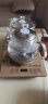 志高（CHIGO） 底部上水全自動(dòng)上水電熱水壺玻璃燒水壺茶臺(tái)一體電茶壺電茶爐電磁爐功夫茶具套裝家用 0.8L 金色消毒款【37x20】 曬單實(shí)拍圖