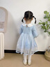 G.DUCKKIDS小黃鴨童裝愛莎公主裙女童連衣裙春秋季兒童裙子秋裝洋氣女孩衣服 藍(lán)色公主裙+皇冠手杖藍(lán)色兩件套 100 尺碼2~3歲【90-100cm】cm 曬單實(shí)拍圖