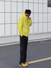 探路者（TOREAD）【山行】軟殼衣運動(dòng)服戶(hù)外防潑水防風(fēng)外套女夾克上衣男明星同款 螢黃色-男款-TAEEBN81713 M 曬單實(shí)拍圖