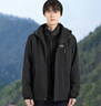 JEEP SPIRIT夾克外套男戶外三合一抓絨沖鋒登山服可拆卸防寒風(fēng)衣男 黑色L 曬單實(shí)拍圖