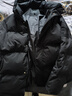 唐獅冬季新款羽絨服男連帽短款加厚保暖外套韓版青少年面包服WP 黑色 2XL 曬單實(shí)拍圖