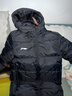 李寧（LI-NING）羽毛球服男女同款羽絨服中長(zhǎng)款白鴨絨保暖舒適耐寒外套 黑色 L  曬單實(shí)拍圖