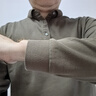 杉杉【羊絨蠶絲】長袖T恤男士翻領(lǐng)保暖磨毛順滑親膚柔軟舒適休閑上衣 曬單實拍圖
