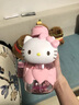 Hello Kitty保溫杯女士高顏值生日禮物316不銹鋼學(xué)生大容量便攜兒童吸管水杯 Kitty塑料杯850ml-禮盒+禮袋 曬單實拍圖