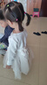 蘿卜唄唄（LUOBOBEIBEI）女童連衣裙春季長(zhǎng)袖公主裙小女孩生日洋氣裙子晚禮服 白色 110 曬單實(shí)拍圖