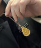 勞梭生日禮物古法足金999黃金吊墜鑲嵌葫蘆佛佑護身符花絲葫蘆項鏈 不動(dòng)明王 金重23克多退少補 曬單實(shí)拍圖