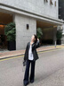 LETRANS元一 反之銀河 超薄輕涂綿羊皮衣外套女2023新款真皮皮衣 黑色 M 曬單實(shí)拍圖