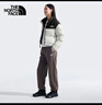 The North Face北面1996Nuptse短款女高蓬鵝絨羽絨服ICON潮牌5GGE 米白色/ROU S 曬單實(shí)拍圖