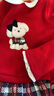 戴維貝拉（DAVE＆BELLA）女寶寶假兩件連衣裙甜美女童裙子針織兒童公主裙秋冬新年幼兒童裙 紅色【現(xiàn)貨】 140 cm（建議身高130-140cm） 曬單實拍圖
