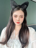 唐芙妮貓耳朵發(fā)箍女款洗臉專用夏季可愛頭箍網(wǎng)紅新款敷面膜發(fā)捆發(fā)卡 黑色毛球貓耳朵發(fā)箍 曬單實(shí)拍圖