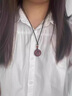 GONMCEAN朱砂原礦紫金砂平安扣吊墜項鏈掛件護身符男女本命年禮物 朱砂平安扣小號 曬單實(shí)拍圖