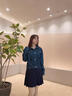 lagogo【蘭花系列】復古通勤牛仔外套女拉谷谷2025春新款寬松上衣 深牛仔藍 L 曬單實拍圖