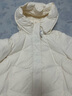 紅袖溫暖立領(lǐng)羽絨服冬季2024新款女裝啞光插肩雙拉鏈連帽寬松長(zhǎng)款外套 米白004 S 曬單實(shí)拍圖