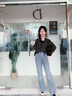 女童褲子春秋2025新款兒童加絨加厚喇叭褲中大童女孩洋氣牛仔褲潮 藍色【春秋單款】 150 曬單實拍圖