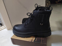 公牛世家馬丁靴春秋季新款牛皮英倫風(fēng)大頭皮鞋男士休閑高幫復古工裝靴子男 黑色【加絨款棉鞋】GN123101775 42 （運動(dòng)碼） 曬單實(shí)拍圖