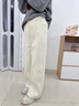 優(yōu)優(yōu)1點（Yoyo one）女童闊腿褲2025新款兒童白色牛仔褲休閑大童春秋直筒褲子 13143米白 170cm 曬單實拍圖