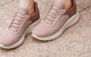 斯凱奇（SKECHERS）七夕禮物閃穿鞋女鞋一腳蹬網(wǎng)面透氣健步鞋休閑運(yùn)動(dòng)鞋健身鞋117504 曬單實(shí)拍圖