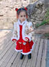 艾諾輪女童拜年服兒童新年冬裝喜慶衣服小孩中國風(fēng)唐裝漢服女寶寶過(guò)年服 加棉上襖+裙子+頭飾+眉心貼 80 曬單實(shí)拍圖