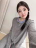 伊棠朵睡衣女春秋季新款韓版甜美荷葉邊少女長(cháng)袖長(cháng)褲家居服套裝學(xué)生春天 1380灰色 M 90-105斤 曬單實(shí)拍圖