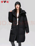 雅鹿羽絨服女中長款2025新款冬季保暖韓版時(shí)尚休閑連帽外套女 曬單實(shí)拍圖