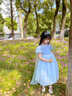 G.DUCKKIDS童裝愛莎公主裙女童連衣裙夏季2025新款兒童裙子發(fā)光披風蓬蓬裙夏 藍色 100 尺碼2~3歲【 90-100cm】 曬單實拍圖