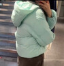 GAP女裝秋冬印花logo立領(lǐng)連帽羽絨服簡約保暖夾克外套619744 曬單實拍圖