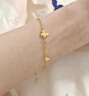 周六福黃金手鏈女在逃公主蝴蝶新年生日禮物計價(jià)A0712625約2.62g16+3cm 曬單實(shí)拍圖