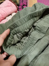 皮爾卡丹（pierre cardin）高檔棉麻休閑褲女冬季新款松緊腰加厚保暖棉褲顯瘦夾棉哈倫褲長(cháng)褲 軍綠色 M 曬單實(shí)拍圖