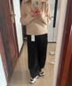 太平鳥(niǎo)女裝針織衫軟糯半門(mén)襟翻領(lǐng)毛衫女冬裝上衣內搭毛衣 米色 L 曬單實(shí)拍圖