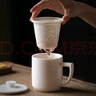 兮元記羊脂玉瓷茶杯個(gè)人專用茶水分離杯辦公泡茶帶蓋過(guò)濾馬克杯 羊脂玉瓷將軍杯【簡(jiǎn)裝】 曬單實(shí)拍圖