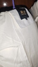 雪中飛羽絨服冬季女士中長款收腰撞色拼接御寒保暖時尚派客服羽絨衣外套 米白 S (155) 曬單實(shí)拍圖