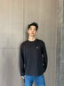 Calvin KleinJeans春秋男士休閑通勤簡(jiǎn)約ck字母印花純棉寬松長(zhǎng)袖T恤J326901 BEH-太空黑 L 曬單實(shí)拍圖