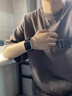 奧斯坦汀足銀S999手鐲男潮流開口可調(diào)節(jié)手環(huán)素圈實用情人節(jié)禮物送男女生友 與你同行銀手鐲 單只（開口可調(diào)款） 曬單實拍圖