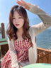 曦牧遙大碼女裝夏季新款胖mm法式小眾設(shè)計(jì)感格子吊帶外搭開衫套 格子吊帶 M 建議80-100斤 曬單實(shí)拍圖