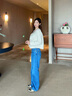 Calvin KleinJeans四季款女士潮流美式復(fù)古ck藍(lán)色洗水高腰闊腿牛仔褲J224473 高腰闊腿版-牛仔藍(lán)-1A4 26 160/66A（1.86尺）62CM 曬單實(shí)拍圖