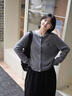 艾柔丹春秋季新款韓版連衣裙女裝減齡氣質(zhì)時(shí)尚針織開(kāi)衫毛衣半身裙子套裝 毛衣+半身裙 S 曬單實(shí)拍圖