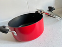 美亞（MEYER）紅色系列雙耳湯鍋20cm 鋁合金不粘鍋煲湯煮面燃氣灶電磁爐適用 曬單實(shí)拍圖