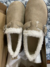 斷碼清倉品牌鞋復古勃肯鞋女學(xué)生秋冬款平底毛毛鞋一腳蹬保暖棉鞋 灰色 36 (230mm) 曬單實(shí)拍圖
