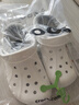 卡駱馳crocs秋冬新品暖棉洞洞鞋男女秋冬款貝雅暖棉拖鞋|205969 白/淺灰-11H(建議買大一碼) 36 /37(220mm) 曬單實(shí)拍圖
