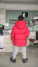 G.DUCKKIDS黑金兒童羽絨服男童女童寶寶加厚面包服中大童短款白鴨絨童裝外套 紅色 150 建議10-11歲 曬單實(shí)拍圖