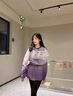 QGF漸變色沖鋒上衣女新款連帽休閑外套春秋季美式寬松棒球服工裝夾克 珊瑚紅 M 曬單實(shí)拍圖