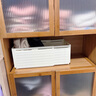 友納可伸縮衣柜收納分層神器衣服收納箱家用褲子衣物內(nèi)衣收納盒收納筐 奶油色-大號【襯衫/短袖20件】 1個裝 曬單實拍圖