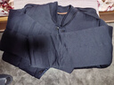 恒源祥新款冬季棉襖男中老年男士居家棉服加絨加厚寬 松棉襖老人棉 藍黑色 駝絨棉襖 【加絨加厚款】 XL 體重-125斤 曬單實拍圖