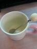 斐月伽高顏值陶瓷杯馬克杯撞色杯子帶蓋帶勺子情侶水杯家用咖啡杯伴手禮 黃色+蓋子+圓球勺420ML 曬單實(shí)拍圖