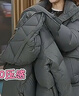 衣香麗影【新國標高充絨】衣香麗影連帽羽絨服中長(cháng)款2024冬季新款棉感外套 灰色 M 曬單實(shí)拍圖