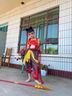 哪吒衣服兒童西游記哪咤大戰(zhàn)紅孩兒演出服裝鬧海幼兒園舞蹈表演 馬甲+褲子加贈(zèng)品 150 曬單實(shí)拍圖